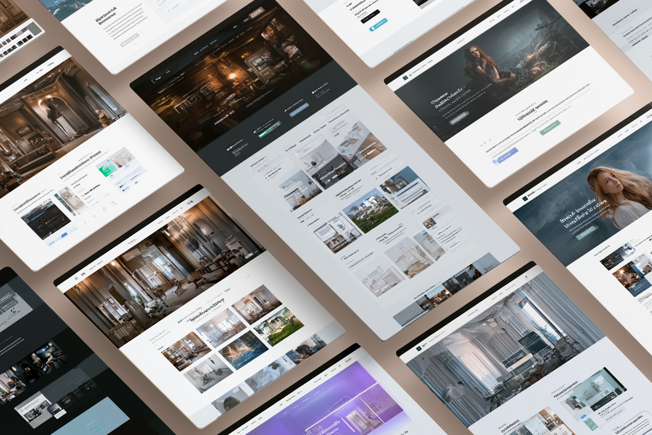 Websites generated with Marble Frame from a single prompt